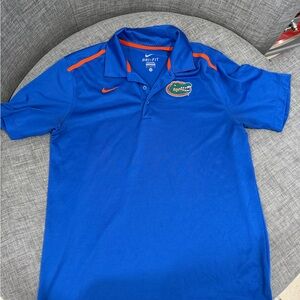 Gators UF Nike Dri-FIT Blue Shirt with Red Trim